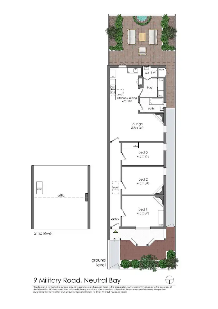 Floorplan of Homely semi-detached listing, 9 Military Road, Neutral Bay NSW 2089