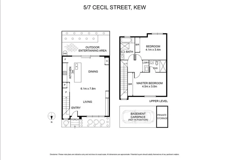 Floorplan of Homely townhouse listing, 6/5-7 Cecil Street, Kew VIC 3101