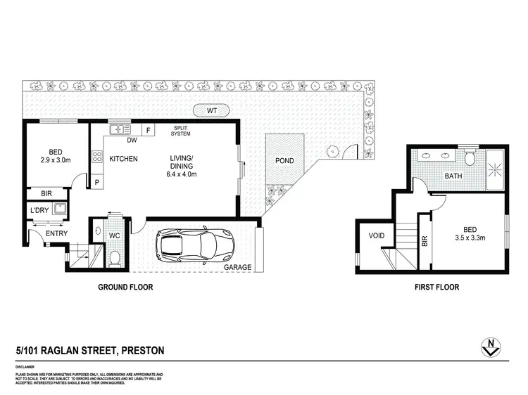 Floorplan of Homely townhouse listing, 5/101 Raglan Street, Preston VIC 3072