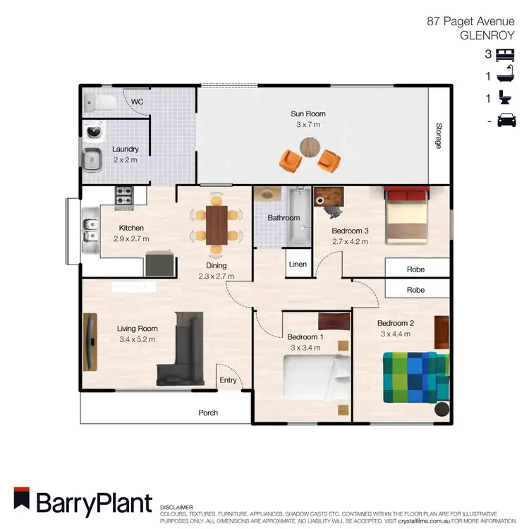 Floorplan of Homely house listing, 87 Paget Avenue, Glenroy VIC 3046