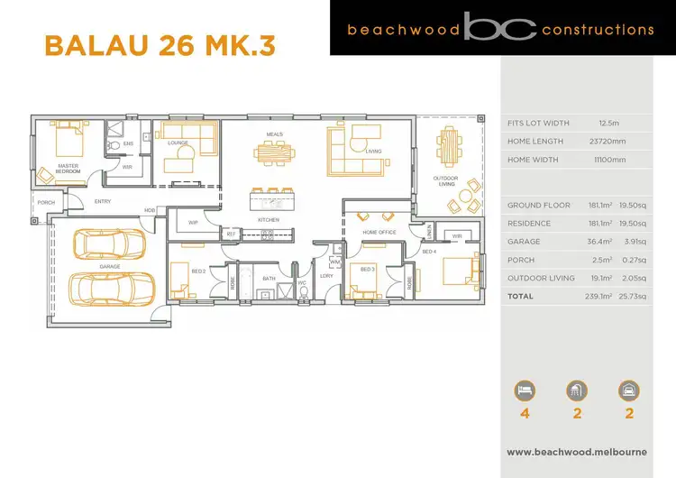 Floorplan of Homely house listing, 61 Stockman Way, Longwarry VIC 3816