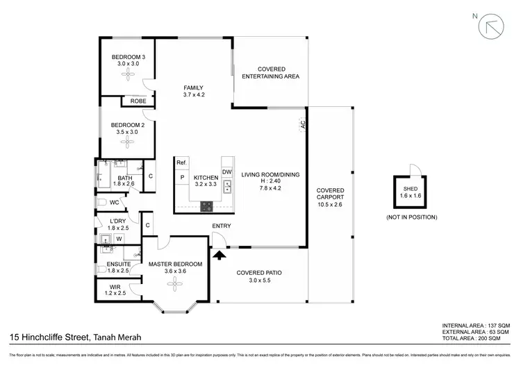 Floorplan of Homely house listing, 15 Hinchcliffe Street, Tanah Merah QLD 4128