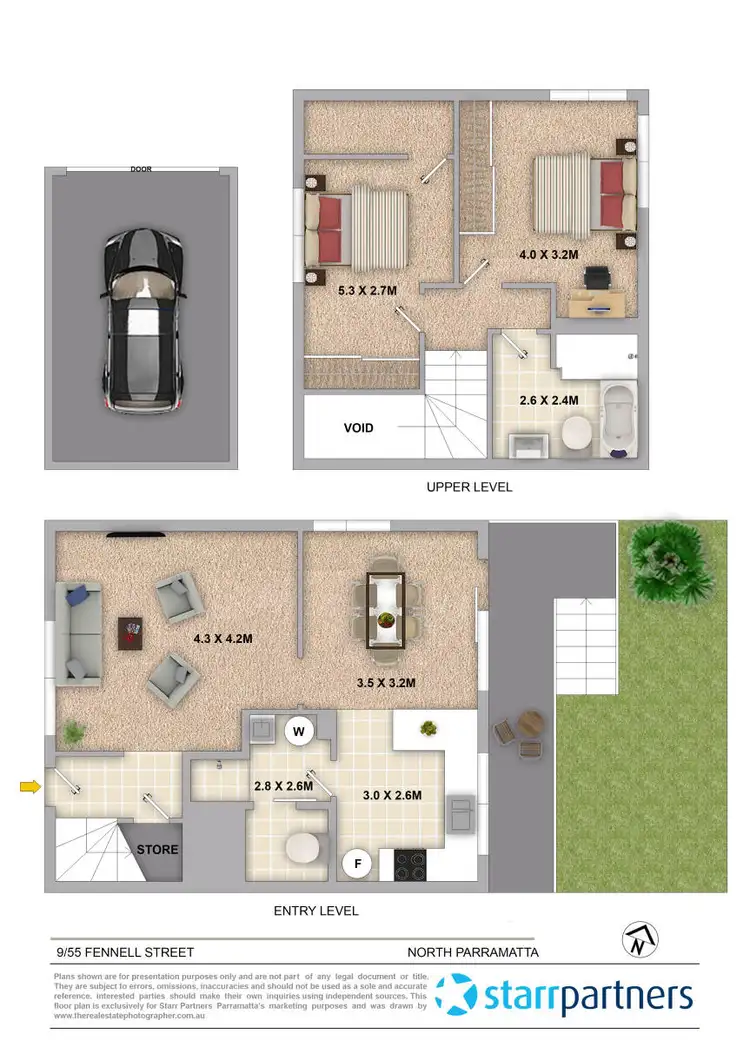 Floorplan of Homely townhouse listing, 9/55-57 Fennell Street, North Parramatta NSW 2151