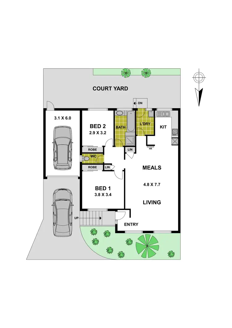 Floorplan of Homely villa listing, 3/129 Harding Street, Coburg VIC 3058