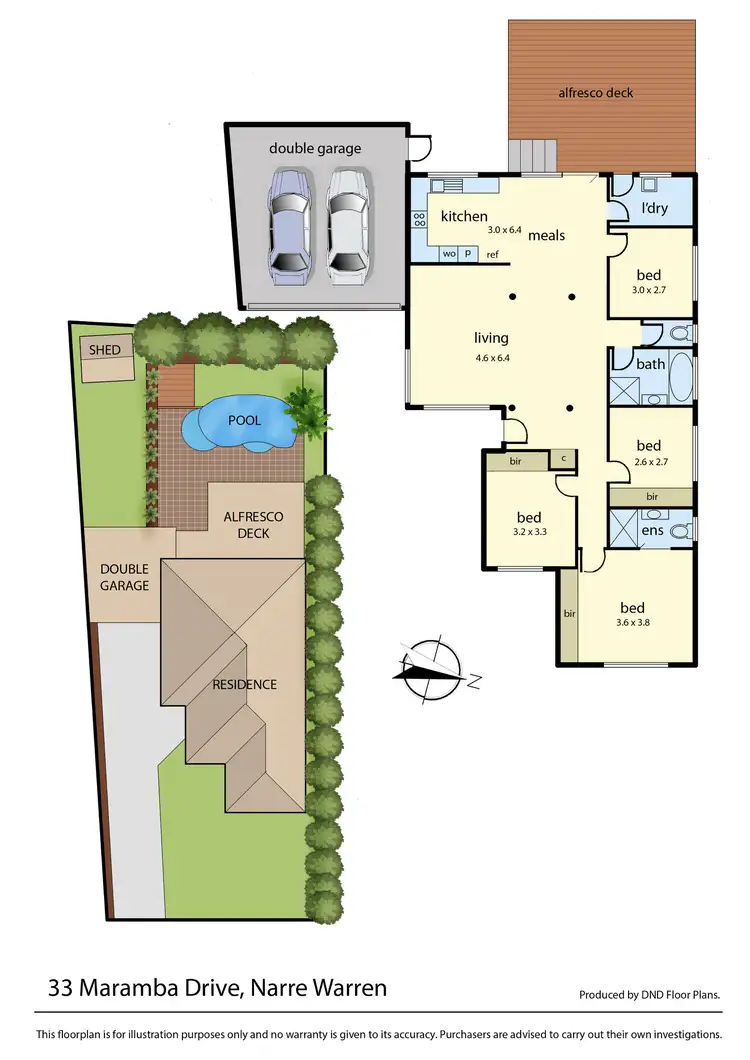 Floorplan of Homely house listing, 33 Maramba Drive, Narre Warren VIC 3805