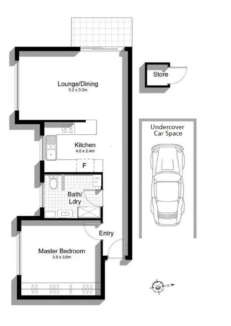 Floorplan of Homely apartment listing, 9/42 Seaview Street, Cronulla NSW 2230
