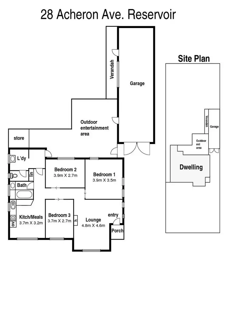 Floorplan of Homely house listing, 28 Acheron Avenue, Reservoir VIC 3073