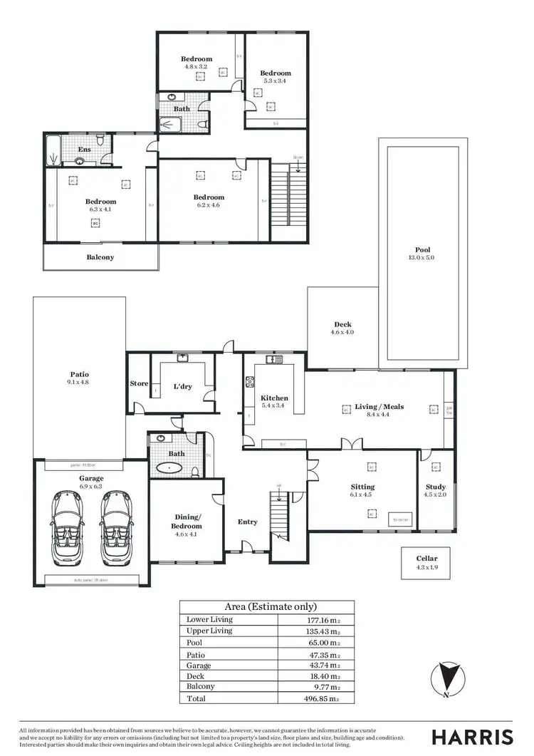 Floorplan of Homely house listing, 8 Pulleine Avenue, Netherby SA 5062