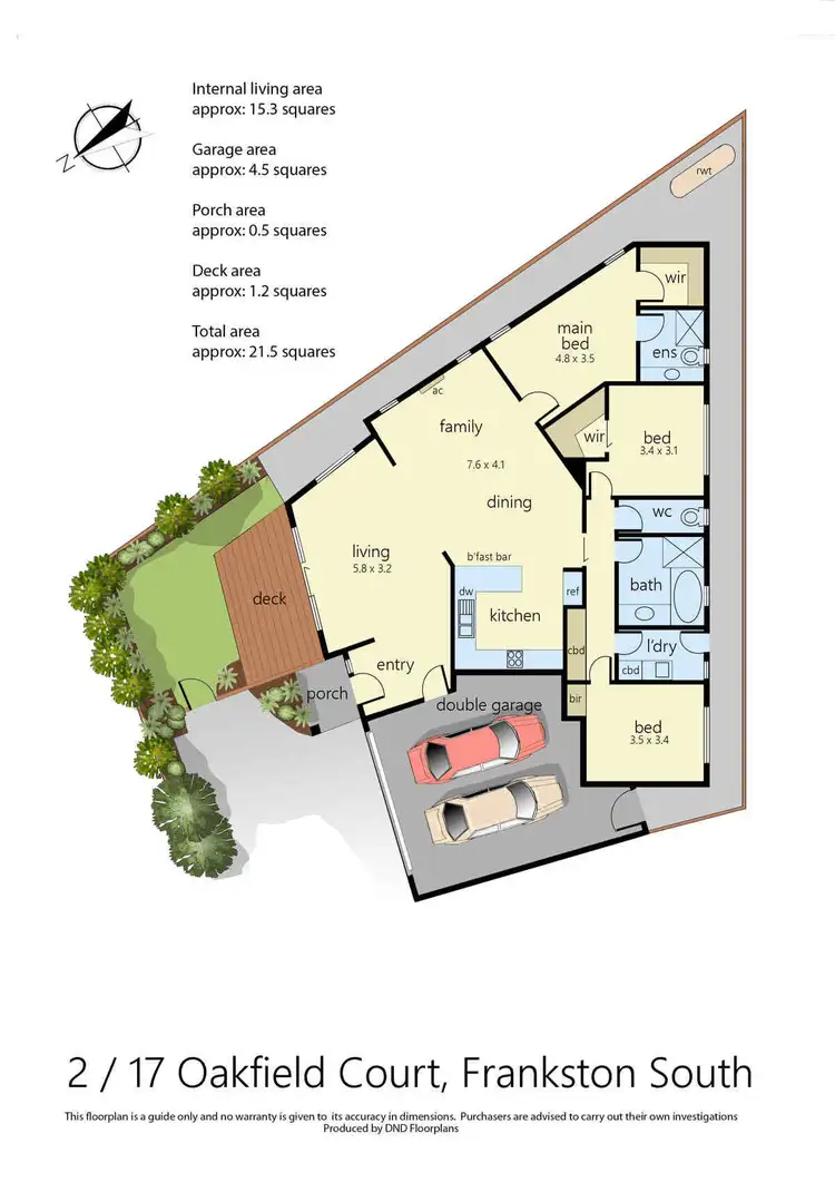 Floorplan of Homely townhouse listing, 2/17 Oakfield Court, Frankston South VIC 3199