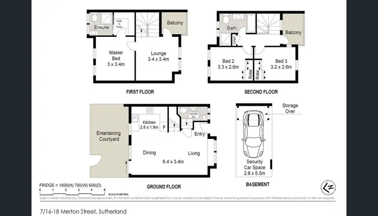 Floorplan of Homely townhouse listing, 7/16 Merton Street, Sutherland NSW 2232