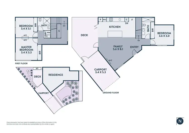 Floorplan of Homely townhouse listing, 1/12 Farnan Street, Northcote VIC 3070