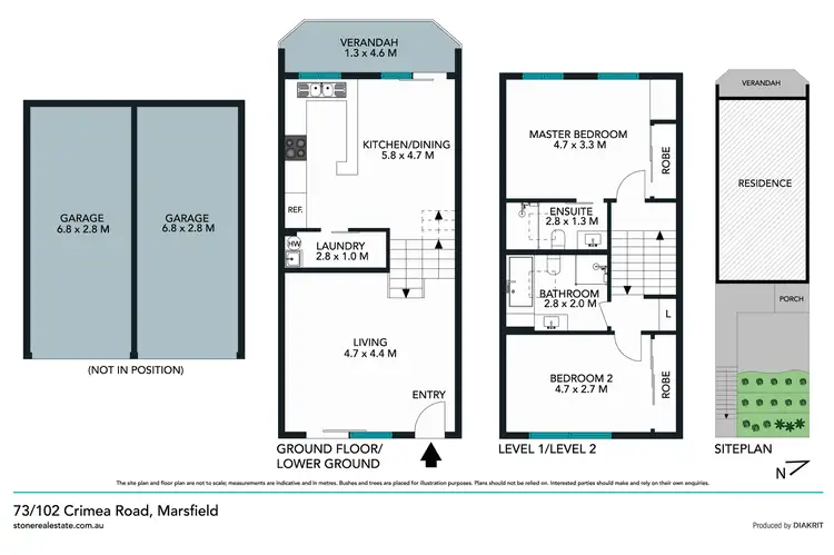 Floorplan of Homely townhouse listing, 73/102 Crimea Road, Marsfield NSW 2122