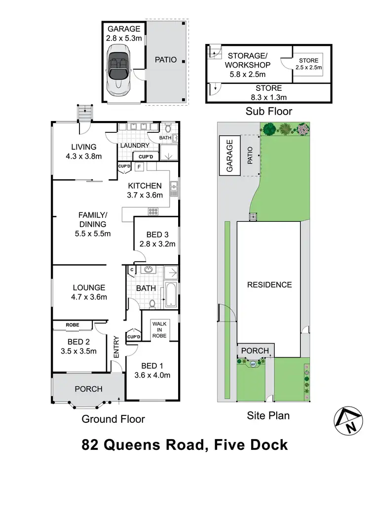 Floorplan of Homely house listing, 82 Queens Road, Five Dock NSW 2046