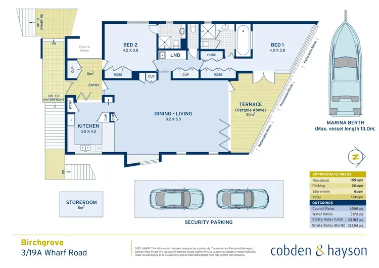 Floorplan of Homely apartment listing, 3/19a Wharf Road, Birchgrove NSW 2041