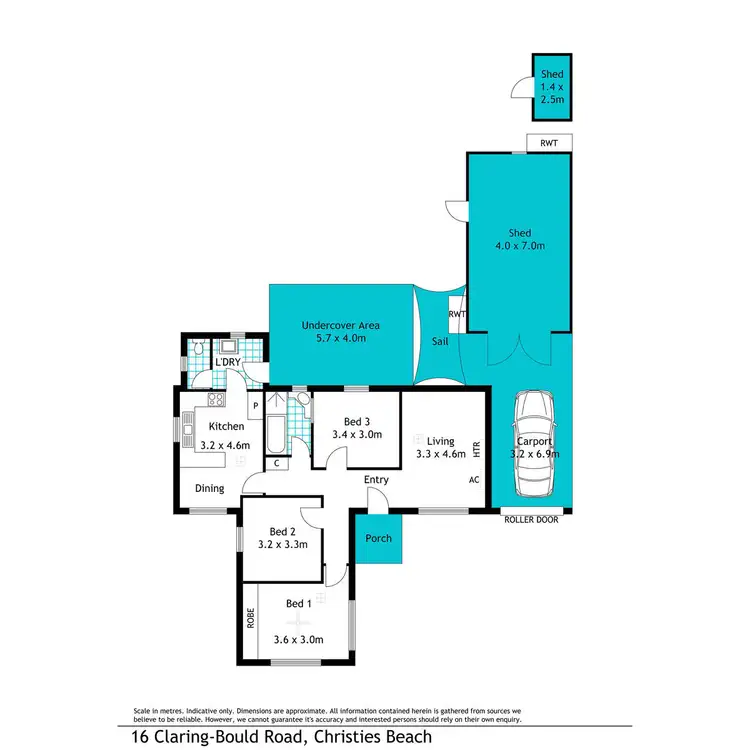 Floorplan of Homely house listing, 16 Claring Bould Road, Christies Beach SA 5165