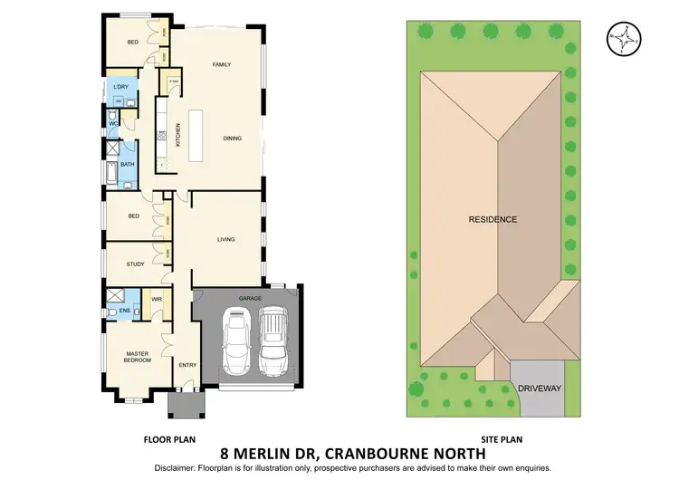 Floorplan of Homely house listing, 8 Merlin Drive, Cranbourne North VIC 3977