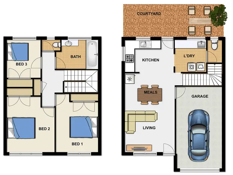 Floorplan of Homely townhouse listing, 91/15 Magellan Road, Springwood QLD 4127