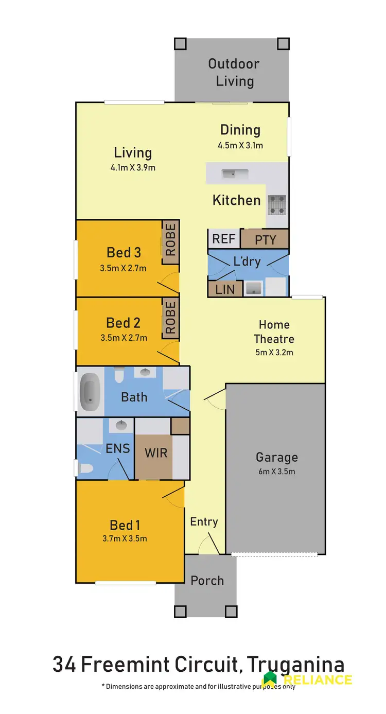 Floorplan of Homely house listing, 34 Freemont Circuit, Truganina VIC 3029
