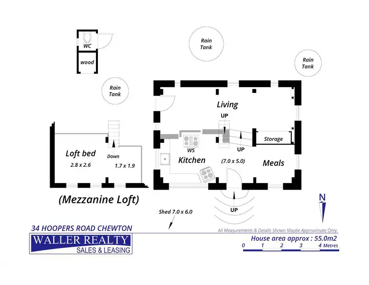 Floorplan of Homely house listing, 34 Hoopers Road, Chewton VIC 3451