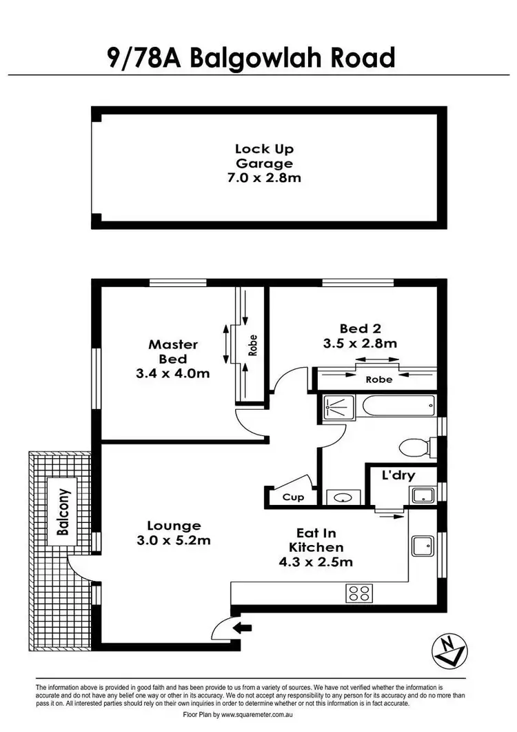 Floorplan of Homely unit listing, 9/78a Balgowlah Road, Balgowlah NSW 2093