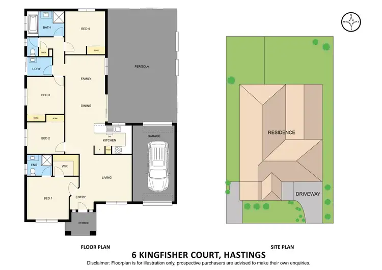 Floorplan of Homely house listing, 6 Kingfisher Court, Hastings VIC 3915