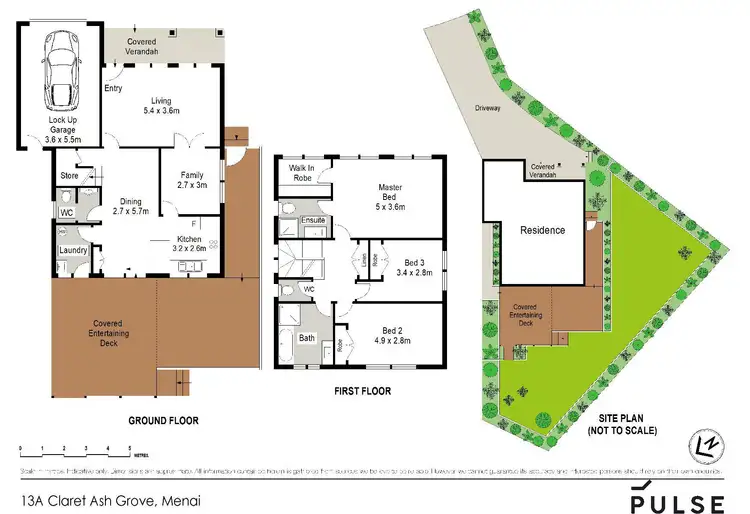 Floorplan of Homely semi-detached listing, 13a Claret Ash Grove, Menai NSW 2234