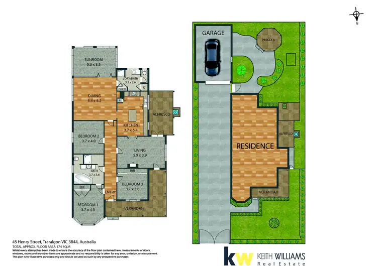 Floorplan of Homely house listing, 45 Henry Street, Traralgon VIC 3844
