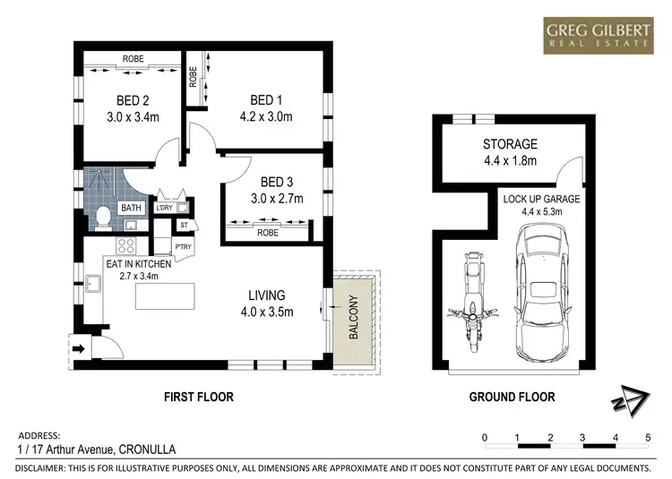 Floorplan of Homely apartment listing, 1/17 Arthur Avenue, Cronulla NSW 2230