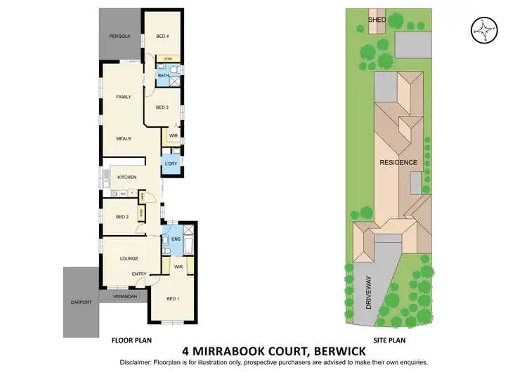 Floorplan of Homely house listing, 4 Mirrabook Court, Berwick VIC 3806