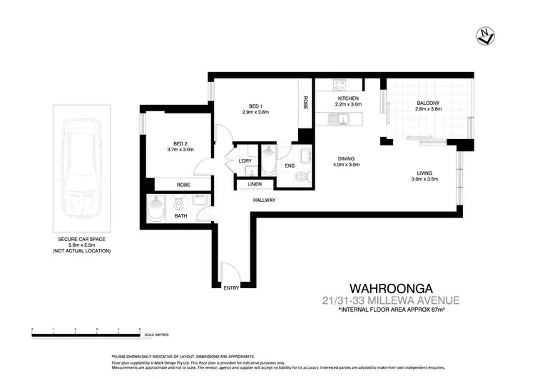 Floorplan of Homely apartment listing, 21/31-33 Millewa Avenue, Wahroonga NSW 2076