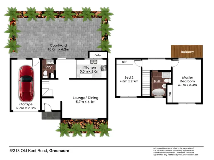 Floorplan of Homely townhouse listing, 6/213-217 Old Kent Road, Greenacre NSW 2190
