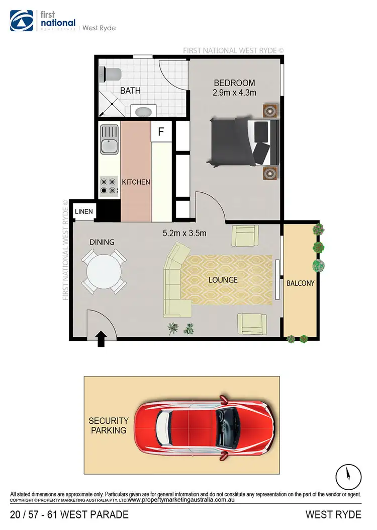 Floorplan of Homely apartment listing, 20/57-61 West Parade, West Ryde NSW 2114