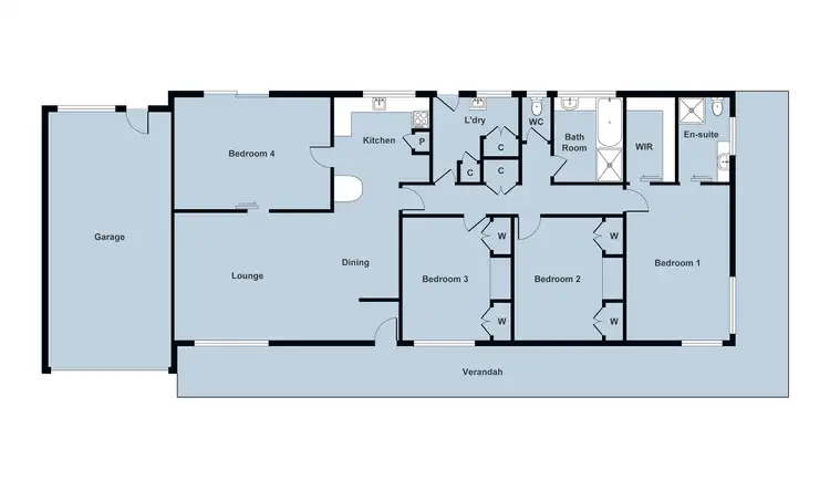 Floorplan of Homely house listing, 48 Carpenter Street, Wendouree VIC 3355