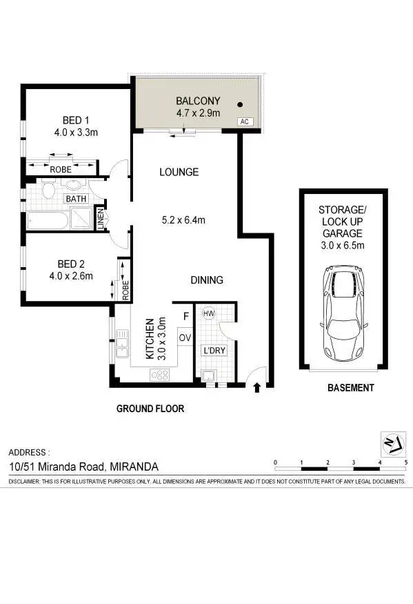 Floorplan of Homely unit listing, 10/51 Miranda Road, Miranda NSW 2228