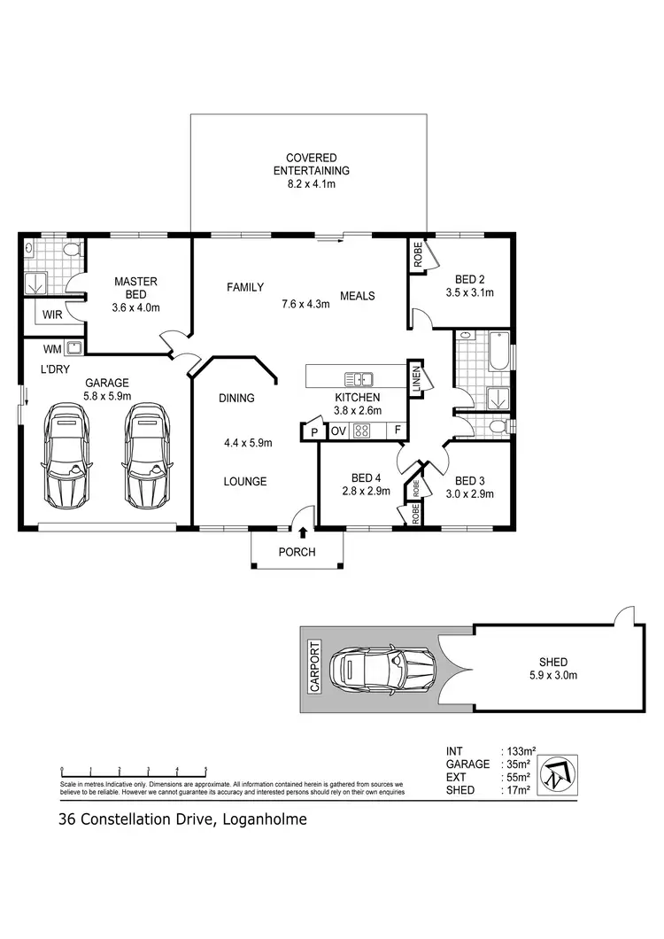 Floorplan of Homely house listing, 36 Constellation Drive, Loganholme QLD 4129