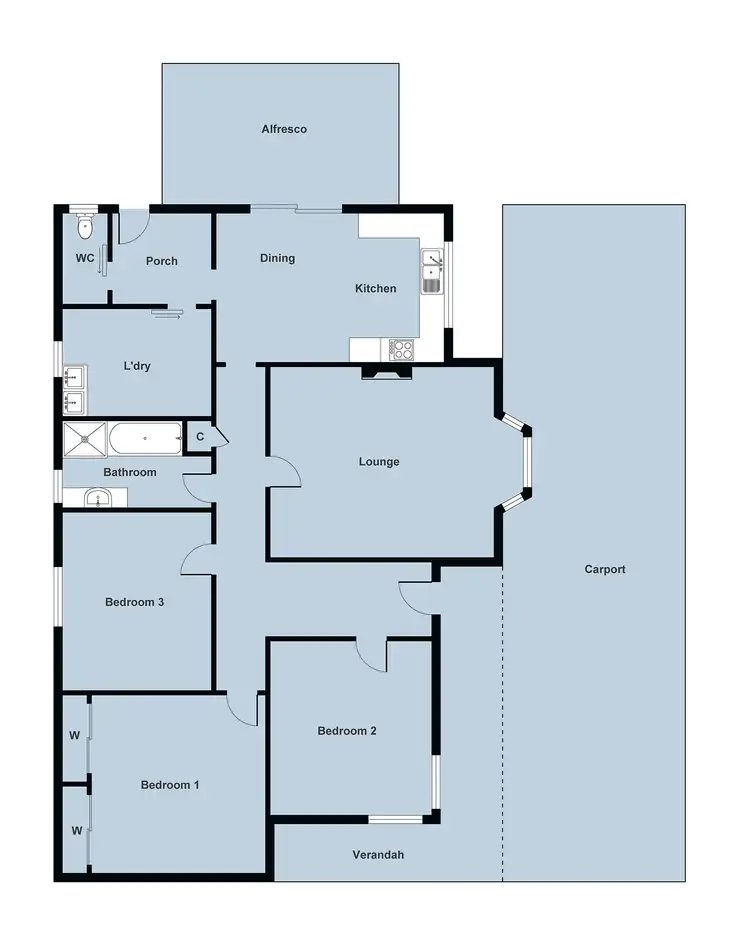 Floorplan of Homely house listing, 33 Peel Street, Maryborough VIC 3465