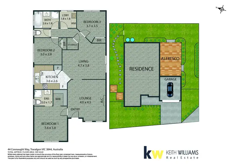 Floorplan of Homely house listing, 44 Connaught Way, Traralgon VIC 3844