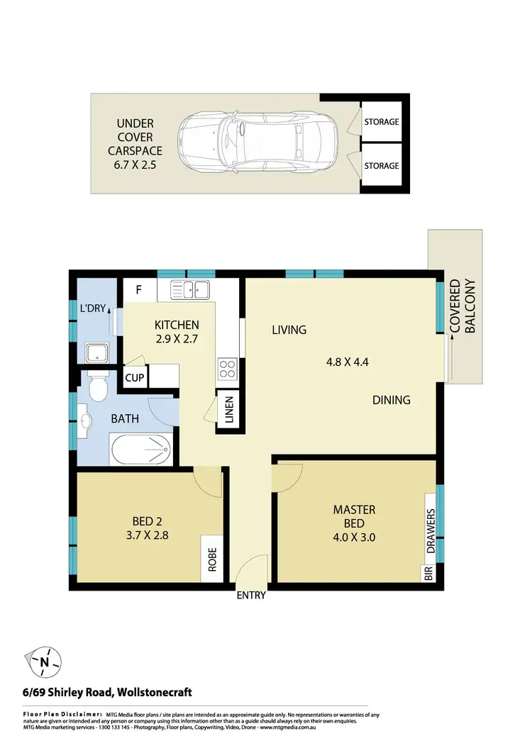 Floorplan of Homely apartment listing, 6/69 Shirley Road, Wollstonecraft NSW 2065