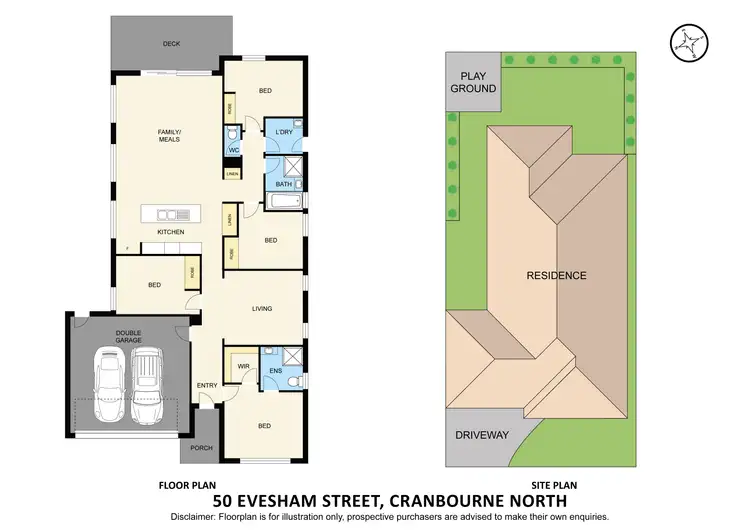 Floorplan of Homely house listing, 50 Evesham Street, Cranbourne North VIC 3977