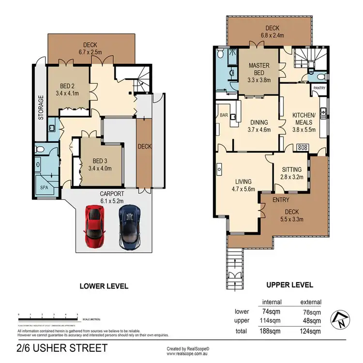 Floorplan of Homely house listing, 2/6 Usher Street, Indooroopilly QLD 4068