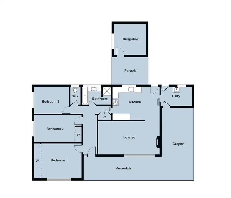 Floorplan of Homely house listing, 14 Rogers Street, Maryborough VIC 3465