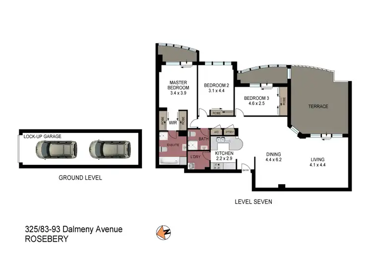 Floorplan of Homely apartment listing, 325/83-93 Dalmeny Avenue, Rosebery NSW 2018