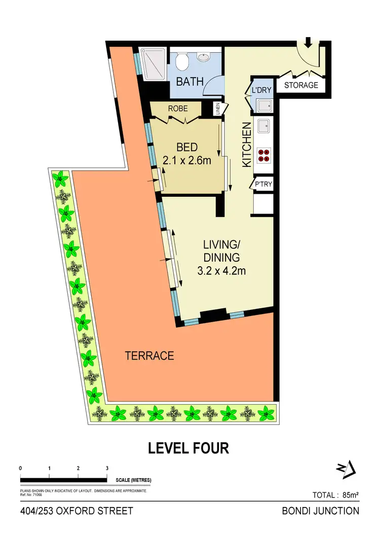 Floorplan of Homely apartment listing, 404/253 Oxford Street, Bondi Junction NSW 2022