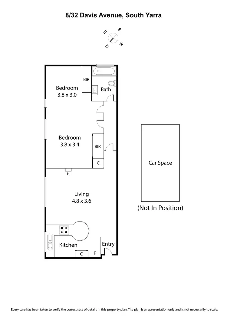 Floorplan of Homely apartment listing, 8/32 Davis Avenue, South Yarra VIC 3141