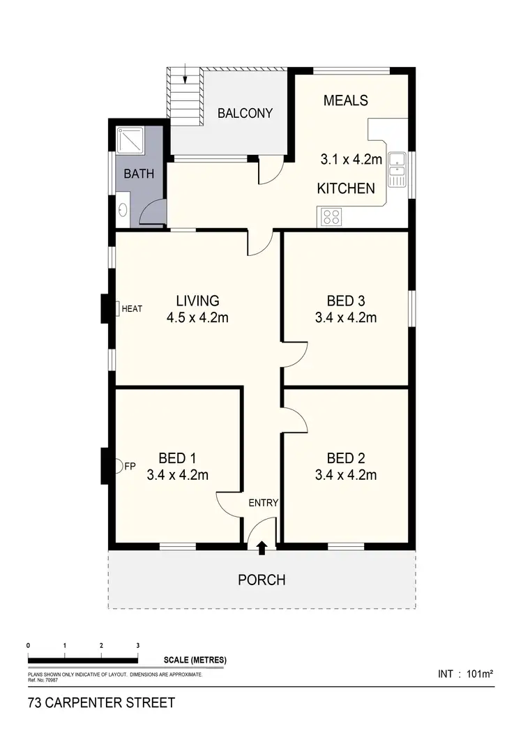 Floorplan of Homely house listing, 73 Carpenter Street, Quarry Hill VIC 3550