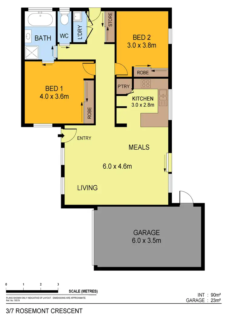 Floorplan of Homely townhouse listing, 3/7 Rosemont Crescent, Kennington VIC 3550