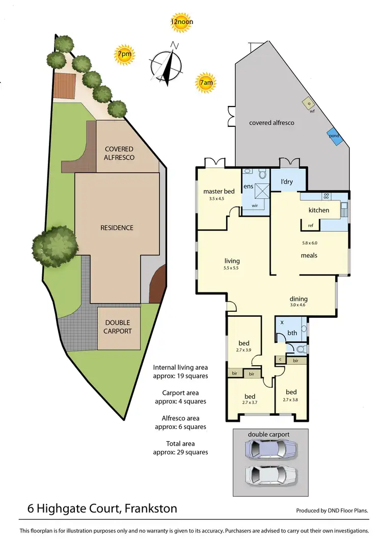 Floorplan of Homely house listing, 6 Highgate Court, Frankston VIC 3199