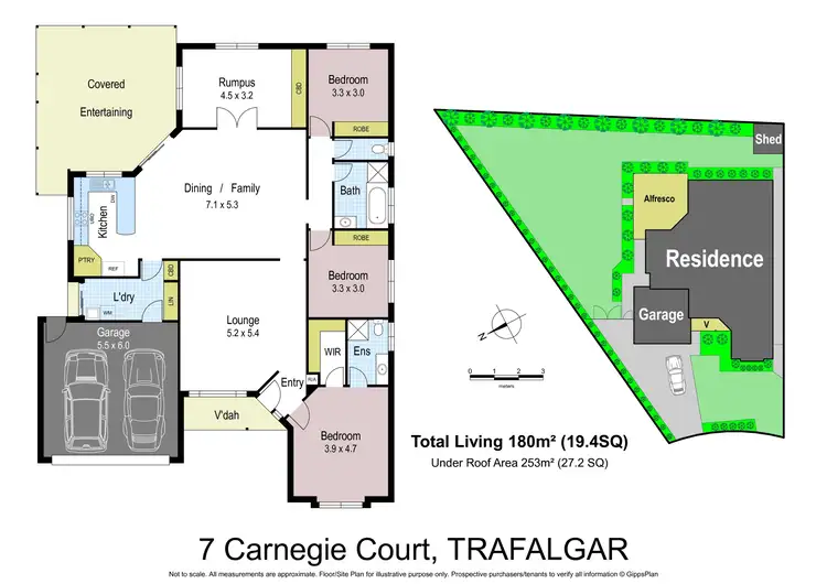 Floorplan of Homely house listing, 7 Carnegie Court, Trafalgar VIC 3824