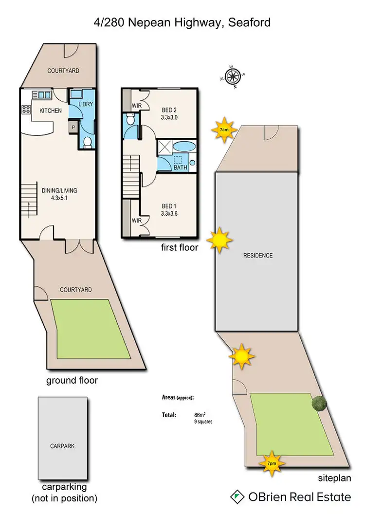 Floorplan of Homely unit listing, 4/280 Nepean Highway, Seaford VIC 3198