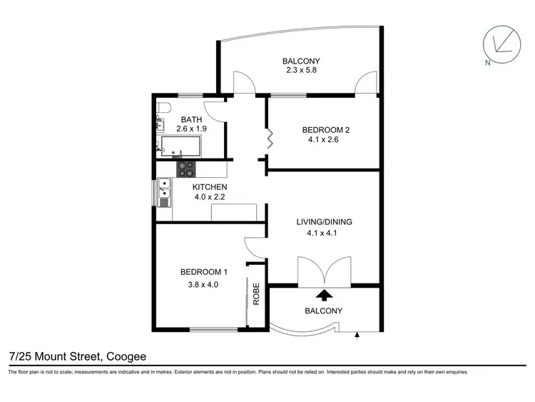 Floorplan of Homely apartment listing, 7/25 Mount Street, Coogee NSW 2034
